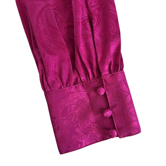 Veronica Beard Weiss Magenta Pink Wrap Silk Blend Jacquard Midi Dress Size 6 NWT - Picture 9 of 12